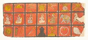 Symbols of the Chakravartin... a Digambara Manuscript, Possibly the Shalibhadra, late 17th cent