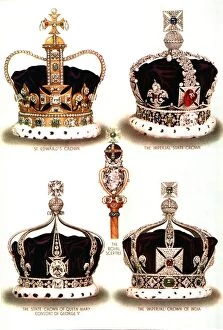 St Edwards Crown Gallery: Symbols of Imperial Majesty, c1935. Artist: George John Younghusband