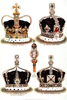St Edwards Crown Gallery: Symbols of Imperial Majesty, c1935. Artist: George John Younghusband