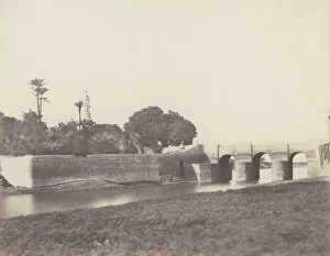 Asyut Gallery: Syout, Pont Sur le Grand Canal, 1851-52, printed 1853-54. Creator: Felix Teynard