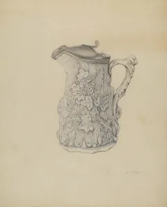 Grace Halpin Prints: Syrup Pitcher, c. 1937. Creator: Grace Halpin