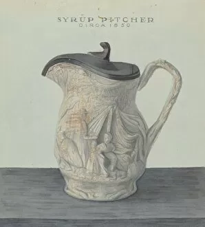 Relief Collection: Syrup Pitcher, c. 1938. Creator: Cleo Lovett