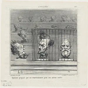 Isolation Prints: Systeme propose par un reactionnaire pour les mieux isoler, 1870. Creator: Honore Daumier