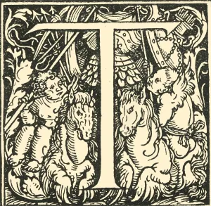 Flag Bearer Prints: T - An Alphabet by Hans Weiditz, c1520-1521, (1908). Creator: Hans Weiditz