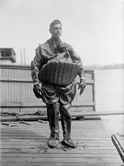 Buoyancy Prints: T. Aud in Life Saving Suit, 1916