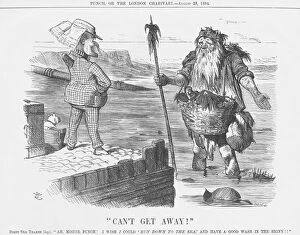 Punchinello Gallery: Can t Get Away!, 1884. Artist: Joseph Swain