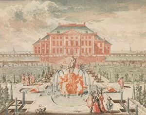 Carel Collection: t Konings Huis van de Tuin-zyde, met de Fontein van Venus