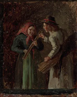 Jansson Karl Prints: The Taala peddler, sketch, 1869. Creator: Karl Emanuel Jansson