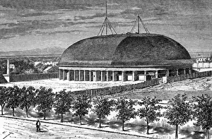 Tabernacle Prints: Tabernacle of the Grand Temple of the Mormons, USA, 19th century. Artist: E Therond