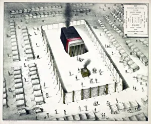 Spirituality Gallery: The Tabernacle in the Wilderness, and plan of the encampment, 1850