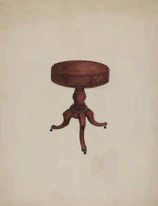 Wheels Prints: Table, 1935 / 1942. Creator: Edna C. Rex