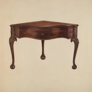 Three Legged Prints: Table, 1941. Creator: Marie Alain