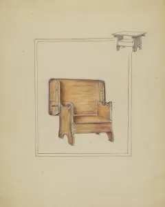 Table (Bench or Chair Combination), 1935/1942. Creator: Bertha Stefano