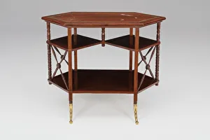Rosewood Prints: Table, c. 1880. Creator: A. & H. Lejambre