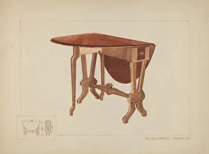 Drawer Prints: Table, c. 1937. Creator: Ernest A Towers Jr
