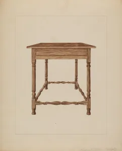 Jackson Frederick Prints: Table, c. 1937. Creator: Frederick Jackson