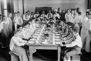 Group Of Men Prints: At table, between c1915 and 1918. Creator: Bain News Service