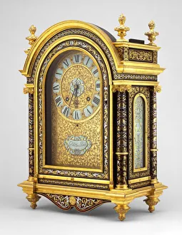 Numeral Prints: Table Clock, France, c. 1675. Creators: Andre-Charles Boulle the Elder, Nicolas Gribelin