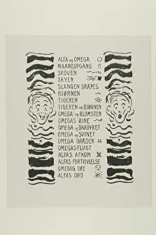 Table of Contents, 1908/09. Creator: Edvard Munch