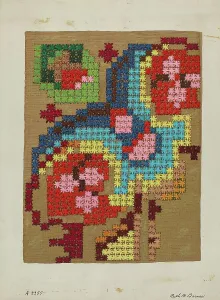Table Cover, c. 1936. Creator: Ruth M. Barnes