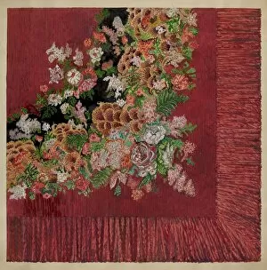 Albert Eyth Gallery: Table Cover (Chenille), c. 1936. Creator: Albert Eyth