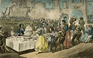 Invertebrate Prints: The Table d Hote- Water, I do declare, - with Worms in it, 1838. Artist