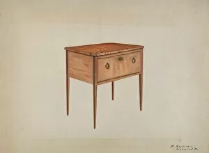Table with Deep Drawer, 1935 / 1942. Creator: Mattie P. Goodman