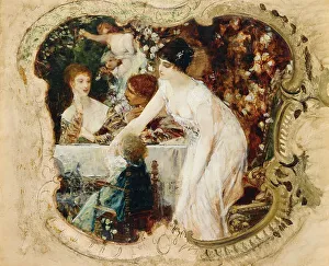 Table delights. Study for the Municipal Theater in Karlovy Vary. Creator: Klimt, Gustav (1862-1918)