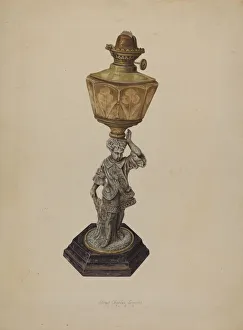Lamp Stand Prints: Table Lamp, 1939. Creator: Lloyd Charles Lemcke
