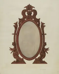 Helen Bronson Prints: Table Mirror, 1935/1942. Creator: Helen Bronson