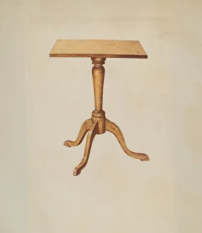 Tripod Table Prints: Table (Occasional), 1938. Creator: Michael Riccitelli
