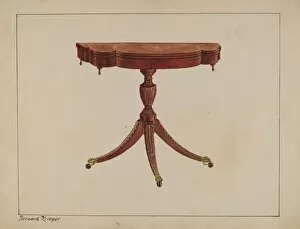 Bernard Krieger Gallery: Table (Pedestal), c. 1937. Creator: Bernard Krieger