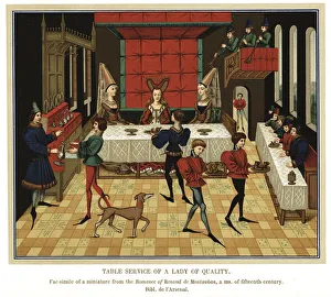 Hose Prints: Table Service of a Lady of Quality, 15th century