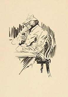 At the table (Study), c1940. Creator: Arnold Peter Weisz-Kubincan