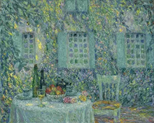 Daybreak Gallery: The Table. The Sun on the Leaves, Gerberoy, 1917. Artist: Le Sidaner, Henri (1862-1939)