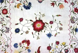 Linen Plain Weave Prints: Table Topper, United States, 1760. IMAGE QUALITY? Creator: Mary Toppin