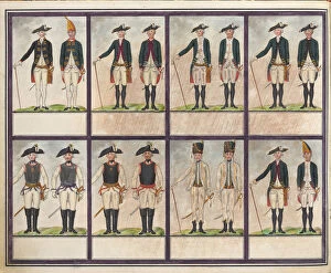 Imperial Guard Gallery: Table of uniforms of the troops of Paul I. Gatchina, 1793-1796