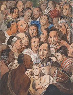 Tableau of Indian Faces, 1811-ca. 1813. Creator: John Lewis Krimmel