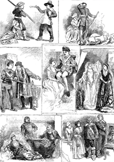 Tableau Vivant Prints: Tableaux Vivants, from Sir Walter Scott's novels