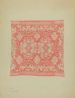 Tablecloth, 1935/1942. Creator: Elizabeth Valentine