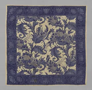 Silk Plain Weave Prints: Tablecloth or Bedcover probably titled Ragged Poppy