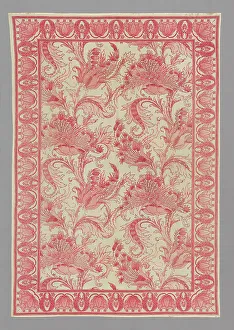 Cotton Plain Weave Prints: Tablecloth or Bedcover probably titled Ragged Poppy