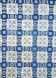 Linen Prints: Tablecloth or Bedcover, United States, c. 1800. Creator: Unknown