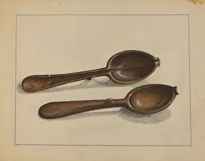 Jules Lefevere Prints: Tablespoon Mold, c. 1936. Creator: Jules Lefevere