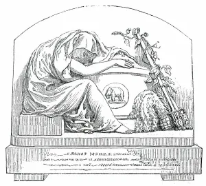 John Robert Steell Prints: Tablet in St. Giles's Cathedral, Edinburgh... 1850. Creator: Unknown