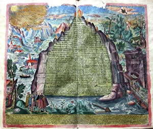Images Dated 30th September 2021: Tabula Smaragdina (Emerald Tablet of Hermes Trismegistus), 1609. Creator: Anonymous