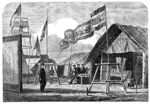 China Asia Prints: The Taeping Rebellion in China: entrance to Ching-Wang's tent