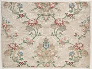 Taffeta Prints: Taffeta Fragment, c. 1730. Creator: Unknown