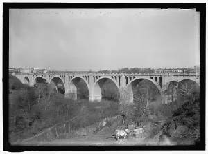 Taft Memorial Bridge, Rock Creek Park, between 1911 and 1920. Creator: Harris & Ewing. Taft Memorial Bridge, Rock Creek Park, between 1911 and 1920. Creator: Harris & Ewing