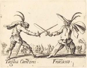 Taglia Cantoni and Fracasso, c. 1622. Creator: Jacques Callot Taglia Cantoni and Fracasso, c. 1622. Creator: Jacques Callot